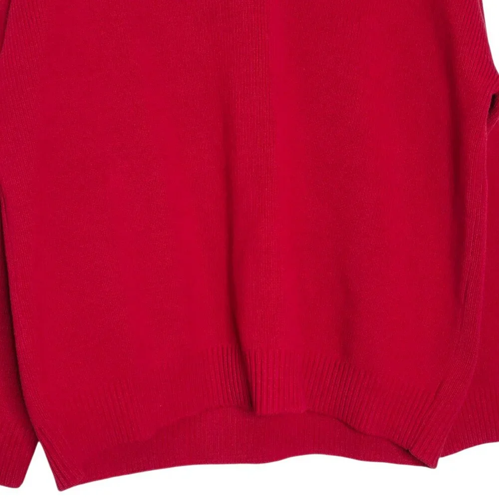 Reformation Brooklyn Sweater Sundried Tomato Red Cotton Polo Henley Size L NWT - Picture 6 of 11